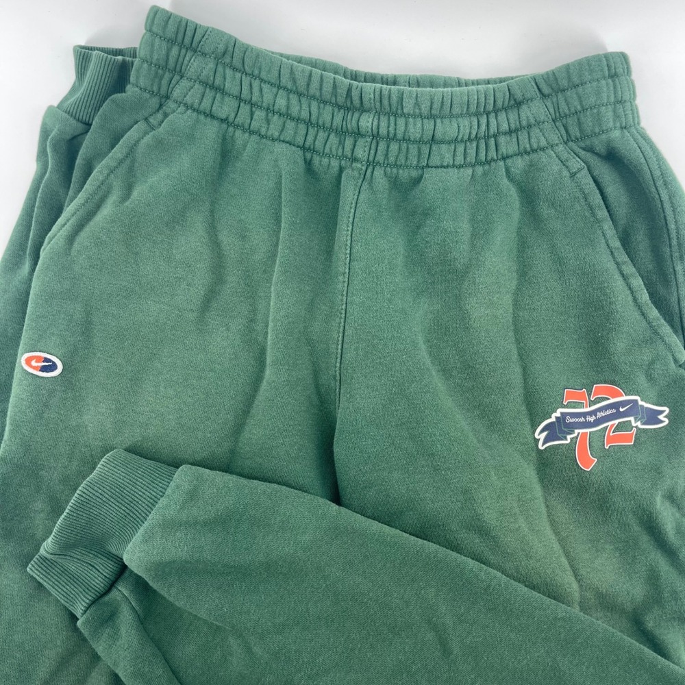 Nike Sweatpants Kids Size Large Green‎ Swoosh High Athletics 72 Joggers